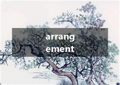 arrangement是什么意思
