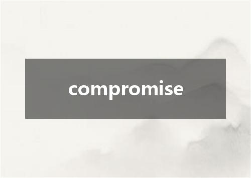 compromise是什么意思