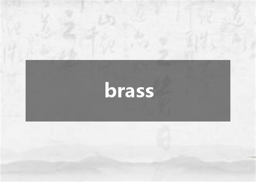 brass是什么意思