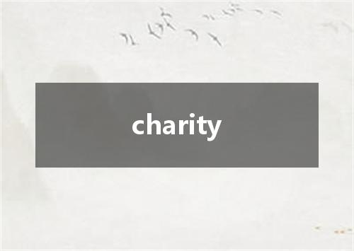 charity是什么意思