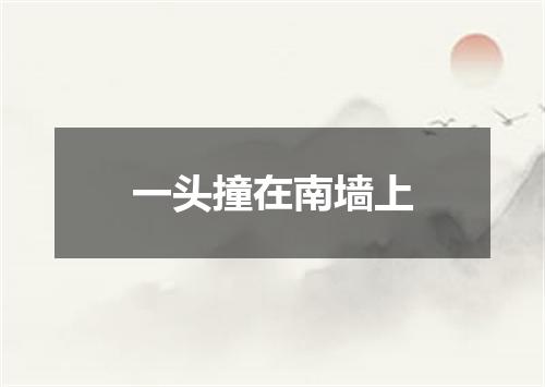 一头撞在南墙上