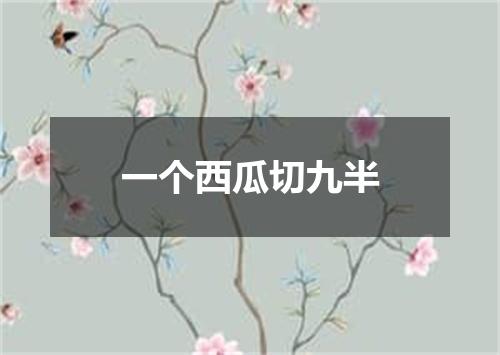 一个西瓜切九半