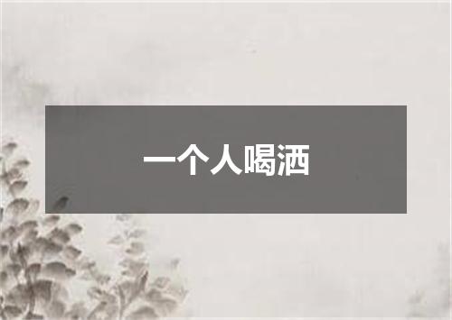 一个人喝洒