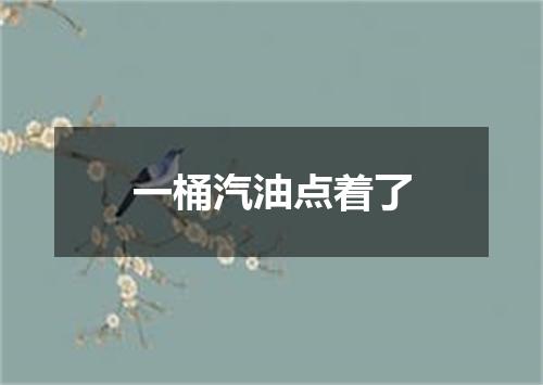 一桶汽油点着了