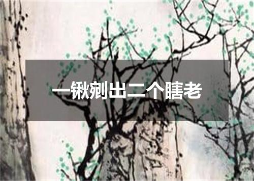 一锹剜出二个瞎老