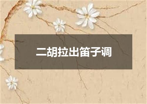 二胡拉出笛子调