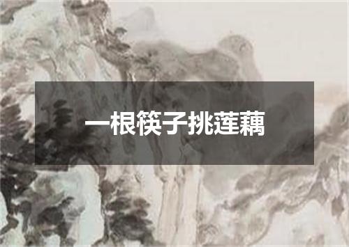 一根筷子挑莲藕