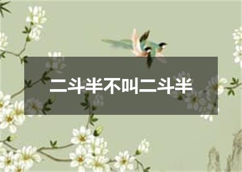 二斗半不叫二斗半
