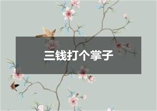 三钱打个掌子
