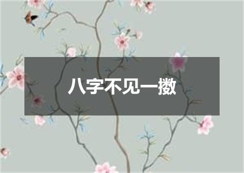 八字不见一擞