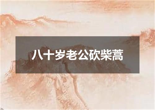 八十岁老公砍柴蒿