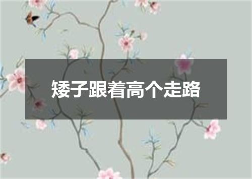 矮子跟着高个走路