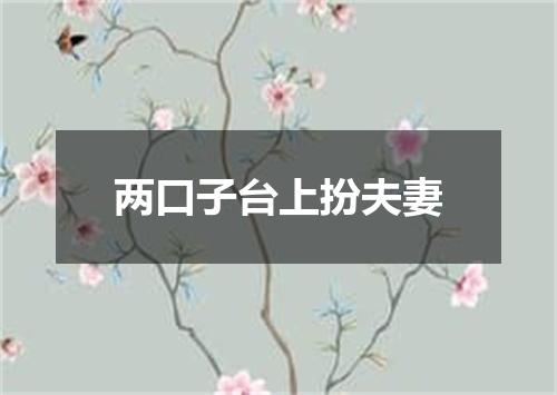 两口子台上扮夫妻