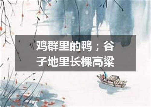 鸡群里的鸭；谷子地里长棵高粱