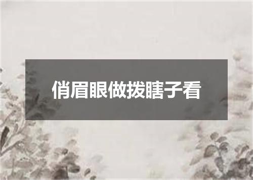 俏眉眼做拨瞎子看