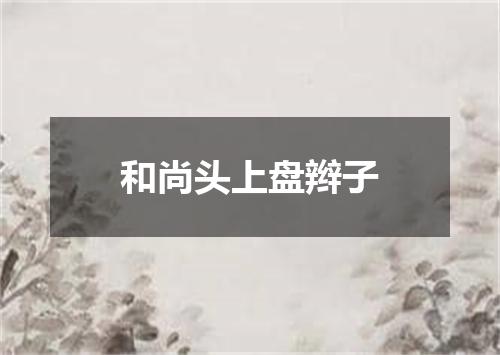 和尚头上盘辫子