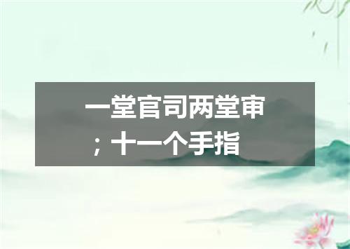 一堂官司两堂审；十一个手指