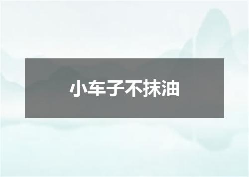 小车子不抹油