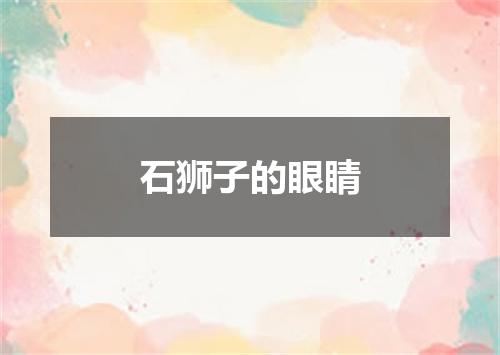石狮子的眼睛
