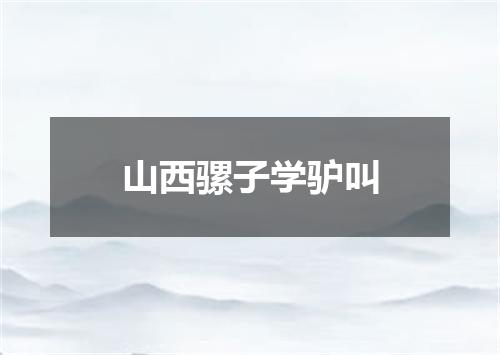 山西骡子学驴叫