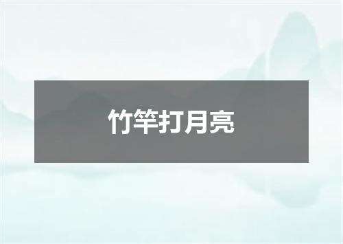 竹竿打月亮
