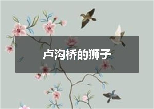 卢沟桥的狮子