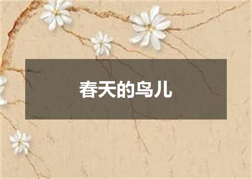 春天的鸟儿