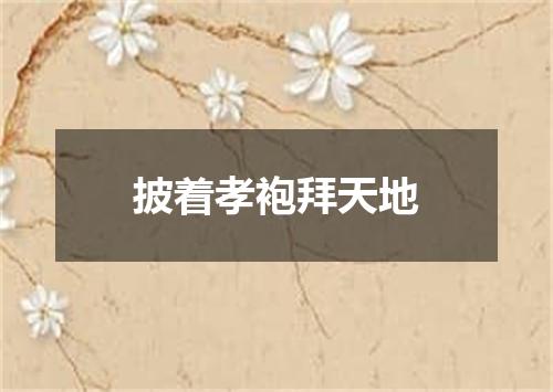 披着孝袍拜天地