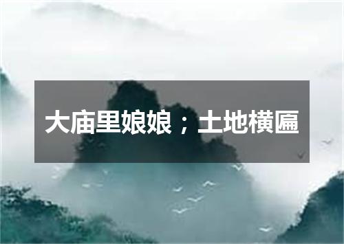 大庙里娘娘；土地横匾