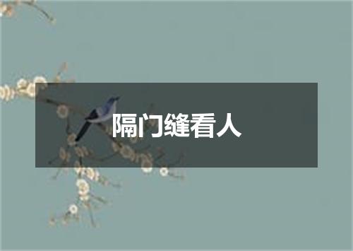 隔门缝看人