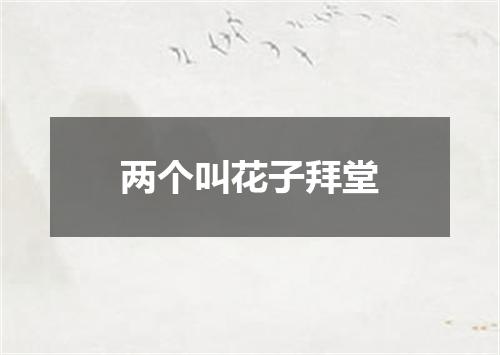 两个叫花子拜堂