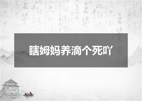 瞎姆妈养滴个死吖