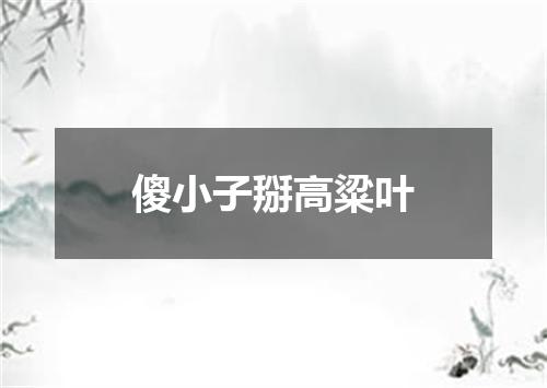 傻小子掰高粱叶