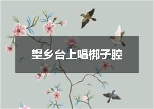 望乡台上唱梆子腔