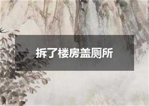 拆了楼房盖厕所