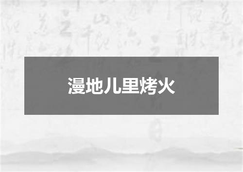 漫地儿里烤火
