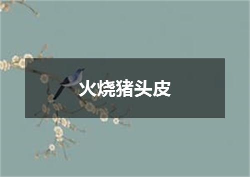 火烧猪头皮