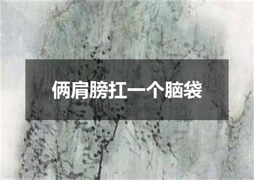 俩肩膀扛一个脑袋