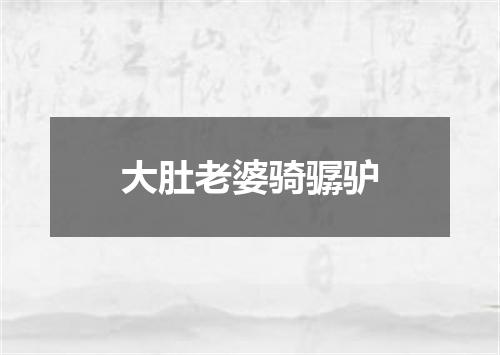 大肚老婆骑骣驴