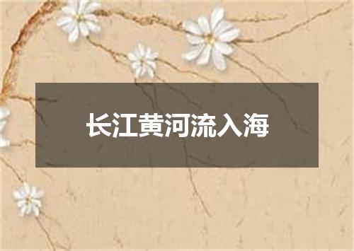 长江黄河流入海