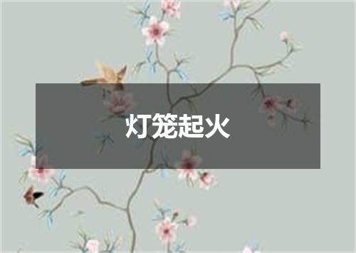 灯笼起火