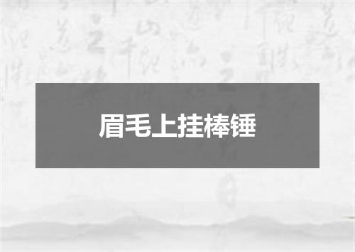 眉毛上挂棒锤