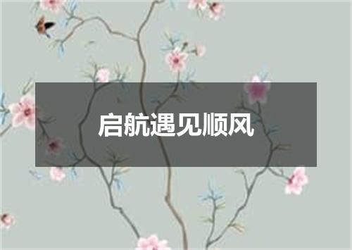 启航遇见顺风