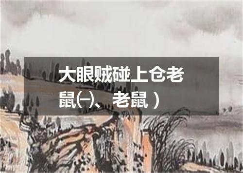 大眼贼碰上仓老鼠㈠、老鼠）