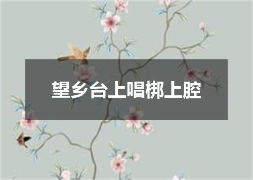 望乡台上唱梆上腔