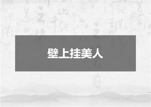 壁上挂美人
