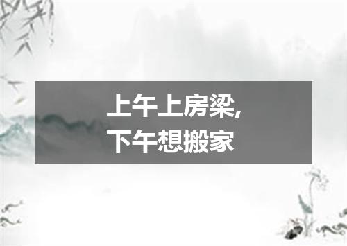 上午上房梁,下午想搬家