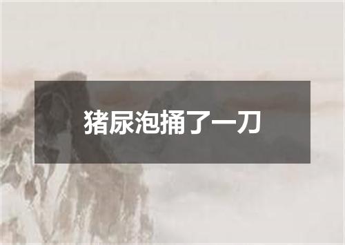 猪尿泡捅了一刀