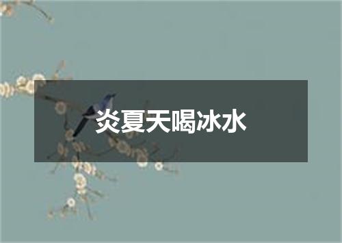 炎夏天喝冰水