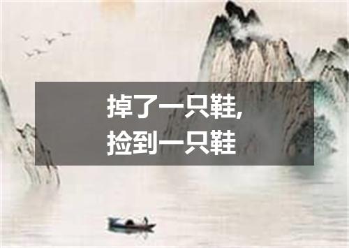 掉了一只鞋,捡到一只鞋